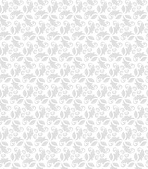 Floral vector ornament. Seamless abstract classic background with light flowers. Pattern with repeating floral elements. Ornament for wallpaper and packaging