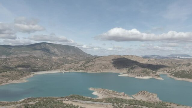 Aerial view of Zahara el da Gastor reservoir