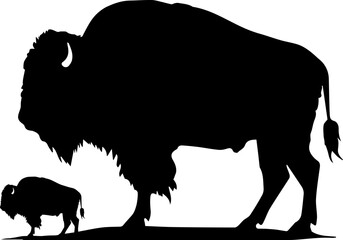 Bison silhuette animal images