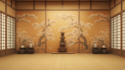 A traditional Japanese room 