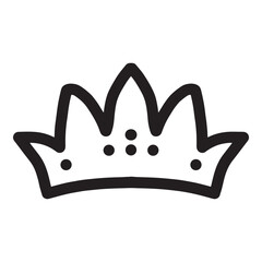 Royal crown icon isolated on white background