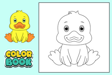 coloring book for kids duck