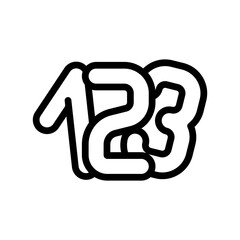 numbers math science education line icon vector. numbers math science education sign. isolated contour symbol black illustration