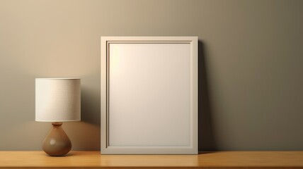Blank white Thin Poster Frame mock up