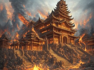 Fototapeta premium Flame temple