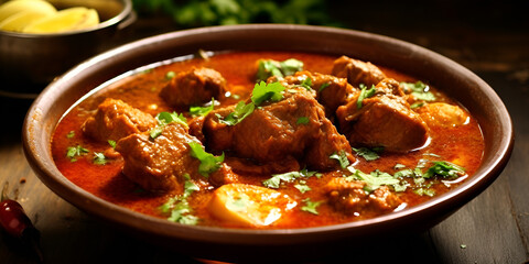 Fototapeta Tasty Beef Meat Recipe with Shorba for Eid ul Adha AI Generated obraz