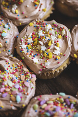 Fototapeta na wymiar Closeup of chocolate cupcakes