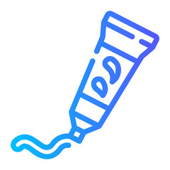 paint tube Line Gradient Icon