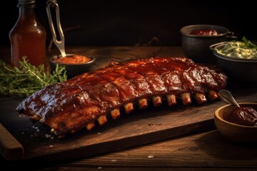 Premium barbecue spare ribs