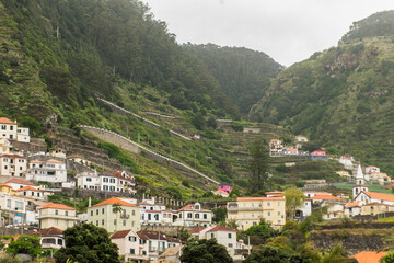 
view of the village of Porto Moniz, Madeira island
