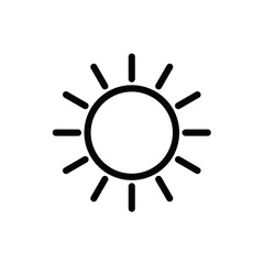 line Sun Icons for Brightness, Intensity Settings icon V