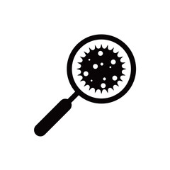Search Bacteria and germs icon concept