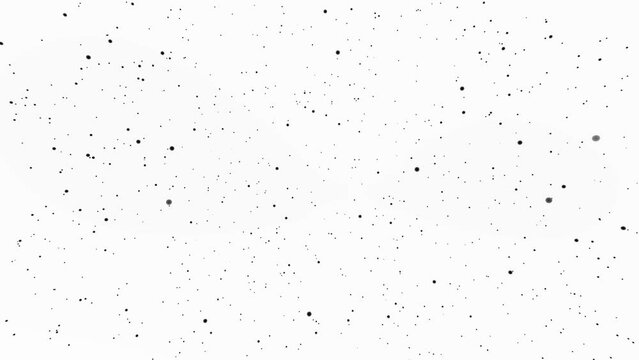 Abstract black dots on a white background render. Pulsing, rotating and flickering dots. Background with dots concept.
