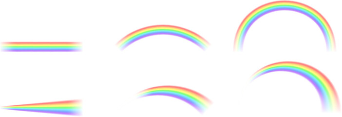 Vector rainbow. Rainbow png. Effect after the rain. A natural phenomenon.