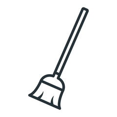 Broom icon vector on trendy design