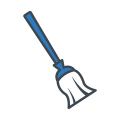 Broom icon vector on trendy design