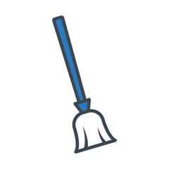 Broom icon vector on trendy design