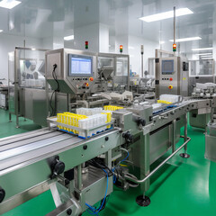 Supplement contract manufacturing, factory modern machinery, Generative AI, 