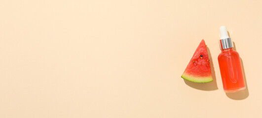 Concept of cosmetic and beauty procedures, watermelon cosmetic