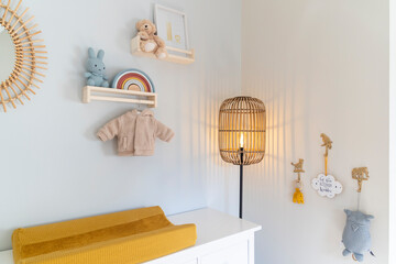 Beautiful soft colours baby room    