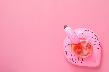 Concept of cosmetic and beauty procedures, watermelon cosmetic