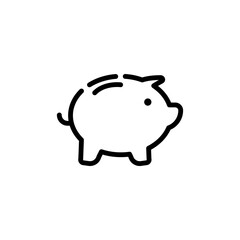 economy piggy bank sign symbol vector