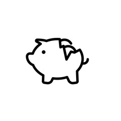 economy piggy bank sign symbol vector