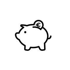 economy piggy bank sign symbol vector