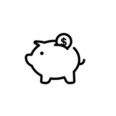 economy piggy bank sign symbol vector