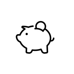 economy piggy bank sign symbol vector