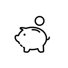 economy piggy bank sign symbol vector