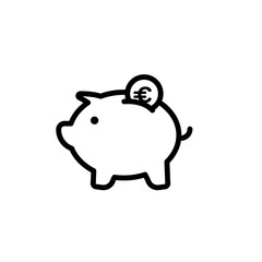 economy piggy bank sign symbol vector