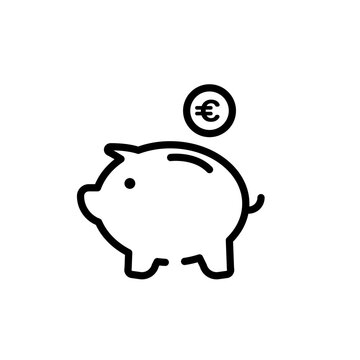 economy piggy bank sign symbol vector