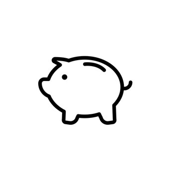 economy piggy bank sign symbol vector