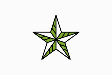 Star Leaf Vector Logo Premium