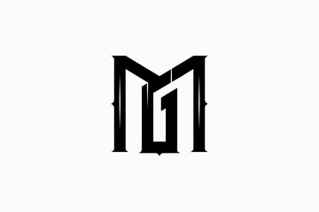 vintage Initial Letter MG Vector Logo Premium