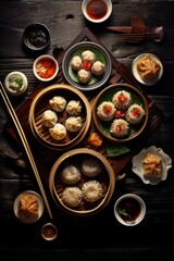 Premium dim sum cuisine displayed on a table