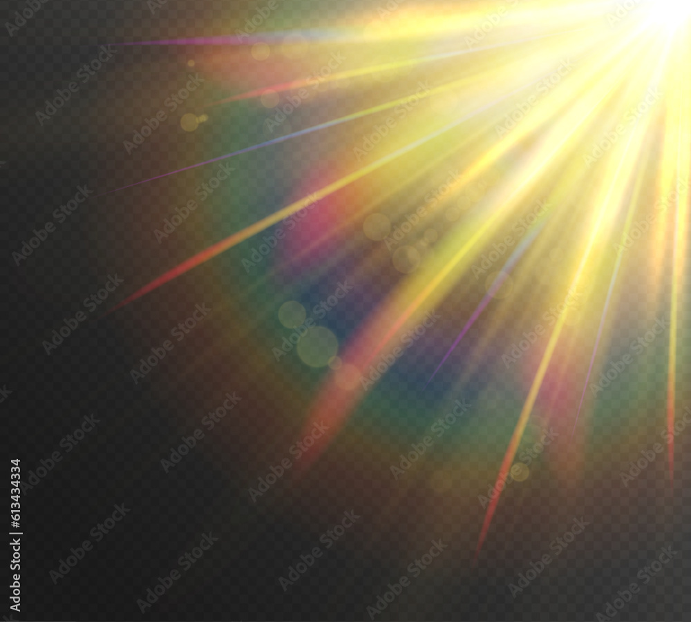 Aufkleber Blurred overlay effect for photo and mockups. Wall texture with organic drop diagonal shadow and rays of light on a white wall. shadows for natural light effects. Vector illustration.