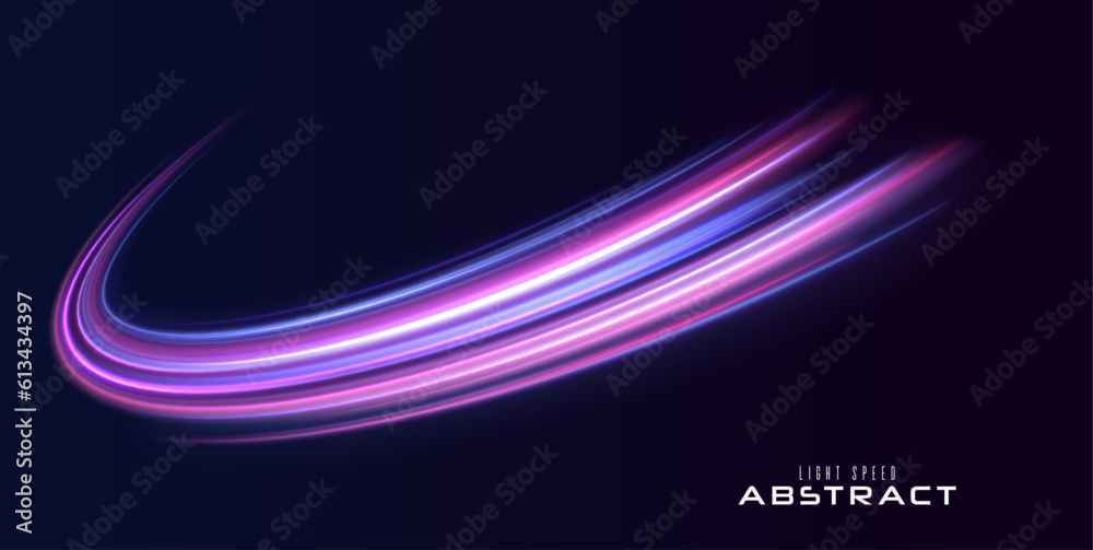 Leinwandbilder Concept of leading in business, Hi tech products, warp speed wormhole science vector design. Horizontal speed lines background.