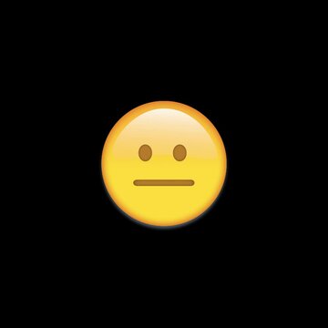 'Poker face' Animated Emoji with transparant alpha background, ready to be used on your footage.