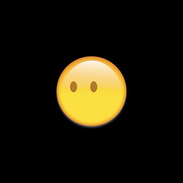 'Speechless' Animated Emoji with transparant alpha background, ready to be used on your footage.