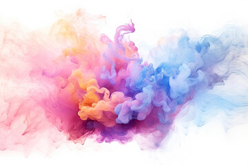 Fototapeta premium Watercolor Smoke Textured Background Colorful Pastel Illustration Generative AI