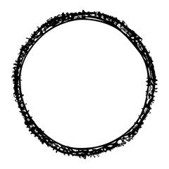 Black and white floral frame for wedding invitations, save the date or greeting cards.