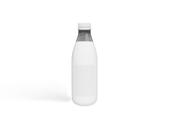 Milk bottle packaging mockup