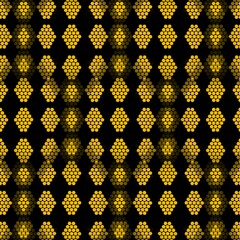 seamless pattern with yellow hexagon version 15