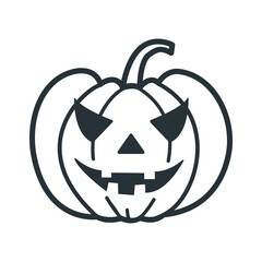Halloween pumpkin icon vector on trendy design