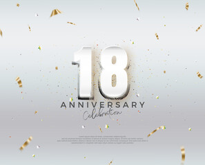 Modern 18th anniversary design. Vector design premium editable. Premium vector for poster, banner, celebration greeting.