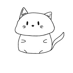 Cat illustration for coloring 