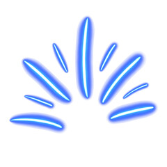 Blue neon led light rains