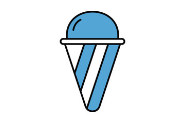 ice cream icon. Two tone icon style design. Simple vector design editable
